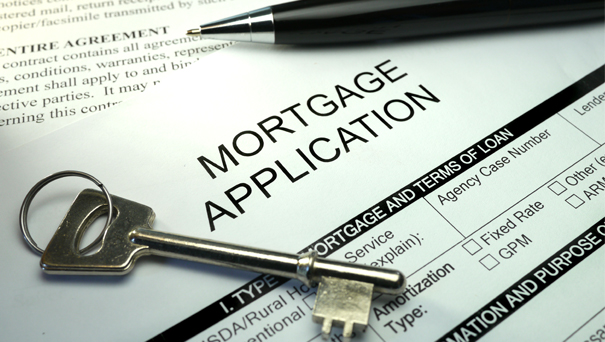 Mortgage application. (stock image)