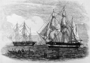 HMS Erebus and Terror. Image credit: Illustrated London News