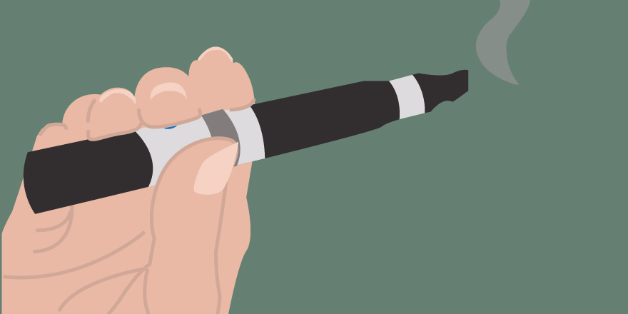 Illustration of a marijuana vaporizer pen, created by Katie Beukema