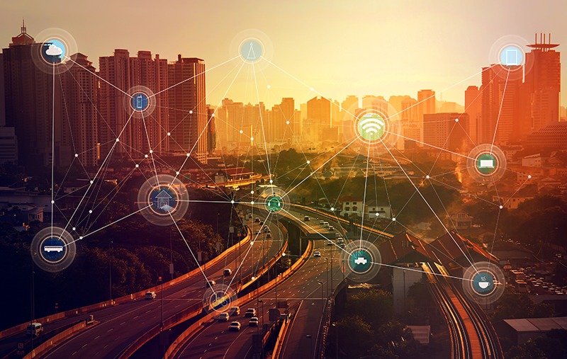 Concept illustration of a connected city. Image courtesy: U-M Office of Research