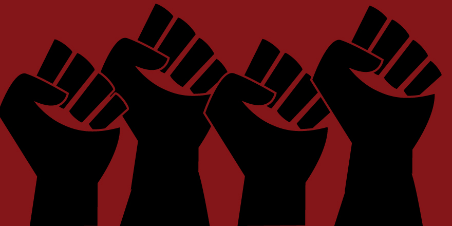 Raised fists illustration. Image credit: Kaitlyn Beukema