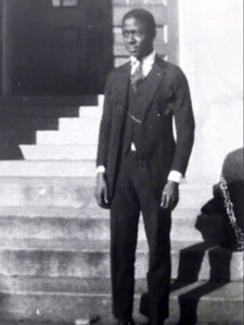 Clarence Norris in the steps of the Michigan Union.