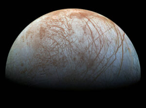 The puzzling, fascinating surface of Jupiter’s icy moon Europa looms large in this newly-reprocessed color view, made from images taken by NASA's Galileo spacecraft in the late 1990s.