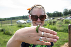 Students work summit at the campus farm at Matthaei Botanical Gardens