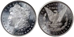 Morgan silver dollars (1878-1921) are among the most widely collected coins.