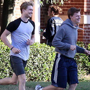 Joe Alwyn and Lucas Hedges. (Focus Features, 2018.)