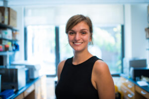 Monarch researcher Leslie Decker at a University of Michigan laboratory. Image credit: Austin Thomason, Michigan Photography