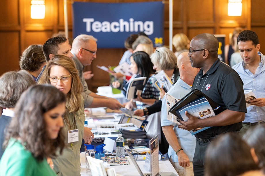 Photo of Information Fair at New Faculty Orientation