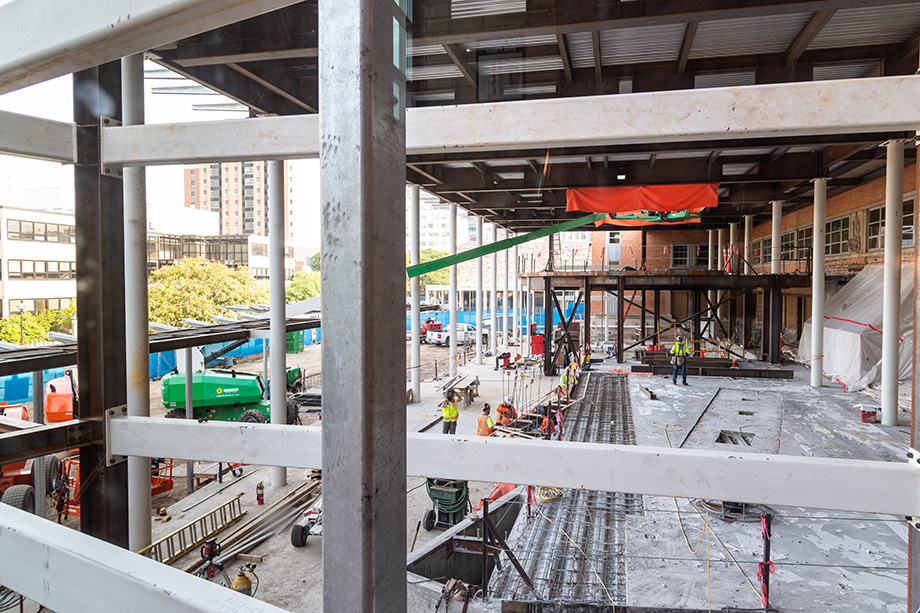 Photo of construction at the LSA Opportunity Hub