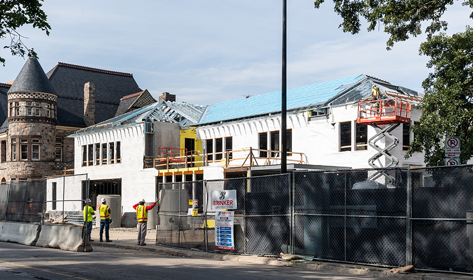 Photo of construction at the Trotter Multicultural Center