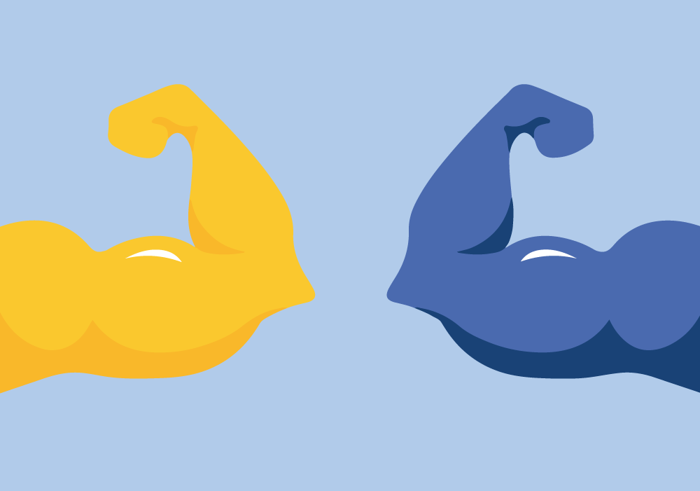 Concept illustration of flexing biceps. Illustration credit: Kaitlyn Beukema