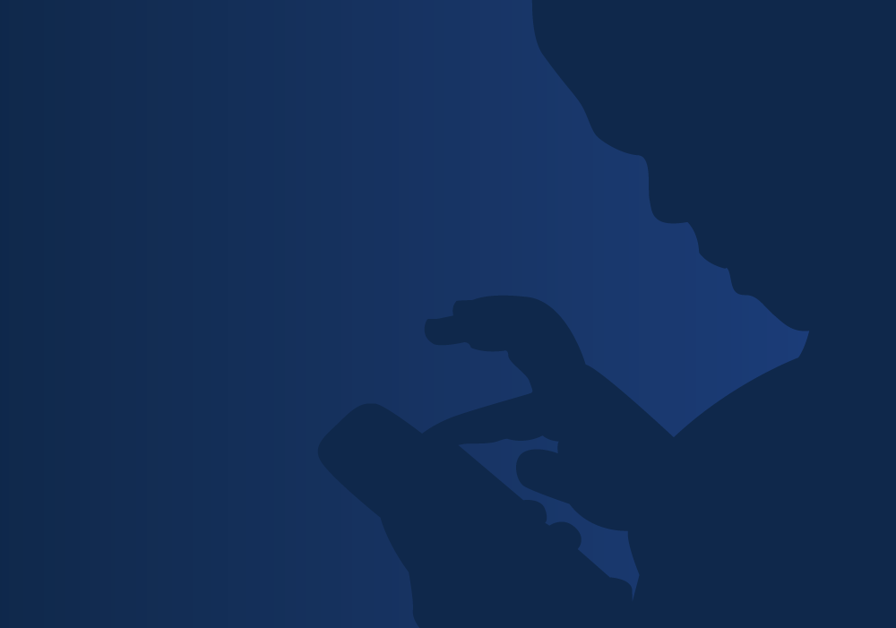 Concept illustration of a child using a smart phone. Illustration credit: Kaitlyn Beukema