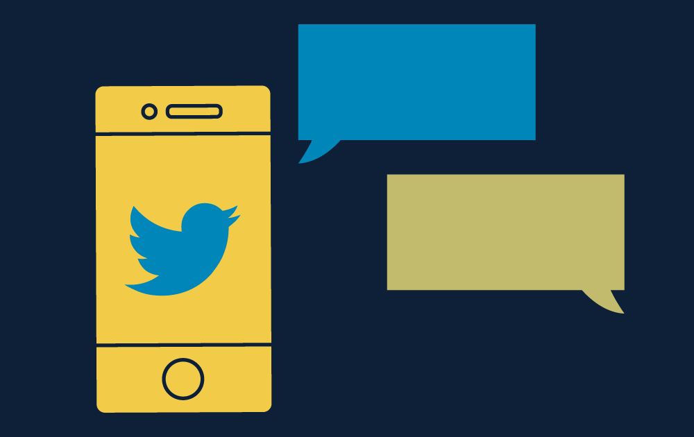 Conceptual illustration of tweeting. Illustration credit: Kaitlyn Beukema