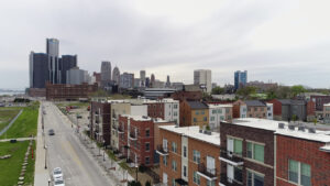Aerial view of Detroit with residential buildings. Image credit: iStock