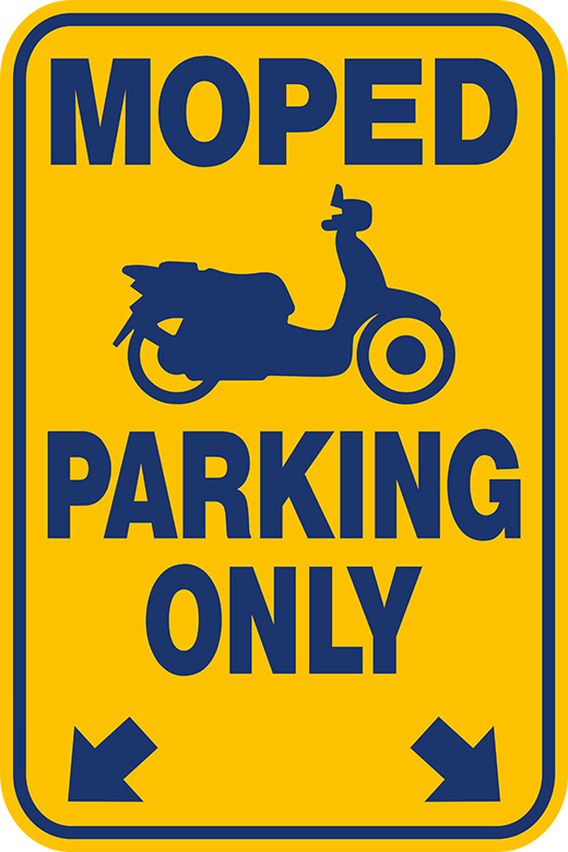 Photo of moped parking sign