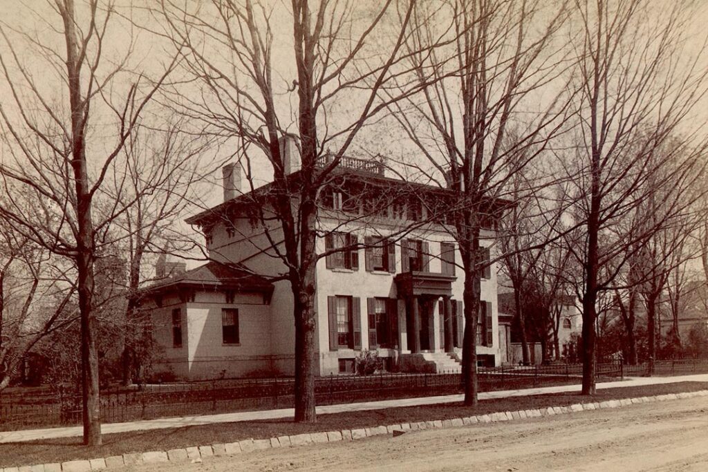 A view from the southwest about 1890, before any driveway had been laid.