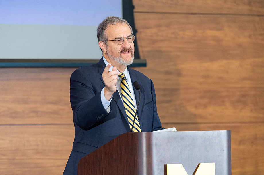 President Mark Schlissel speaks at the 2018 Leadership Breakfast