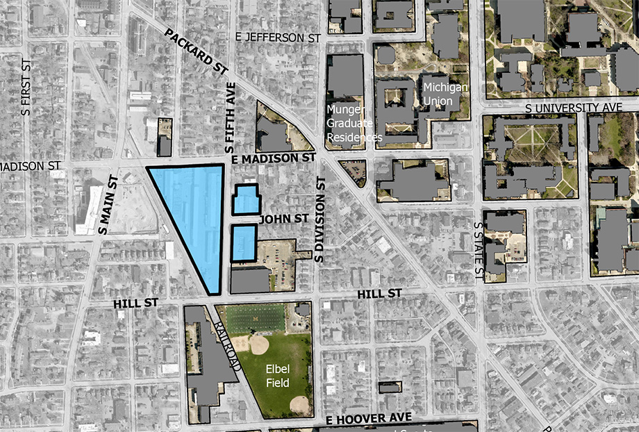 Map of Fingerle Lumber parcels