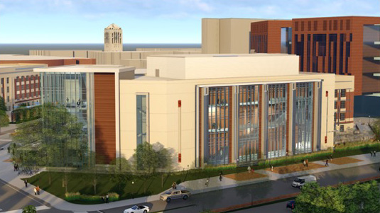 Artists rendering of new Central Campus Classroom Building