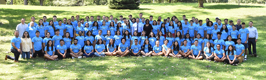 Photo of U-M students at the 18th annual ALMA orientation
