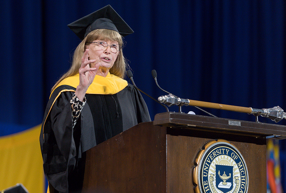 Photo of Lynn Conway at 2018 Winter Commencement