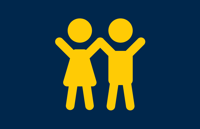 Icon illustration of happy children.