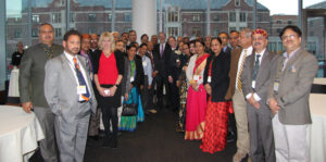 The Indian participants of LEAP program with University of Michigan President Mark Schlisseland Dean of Ross School of Business Scott DeRue.