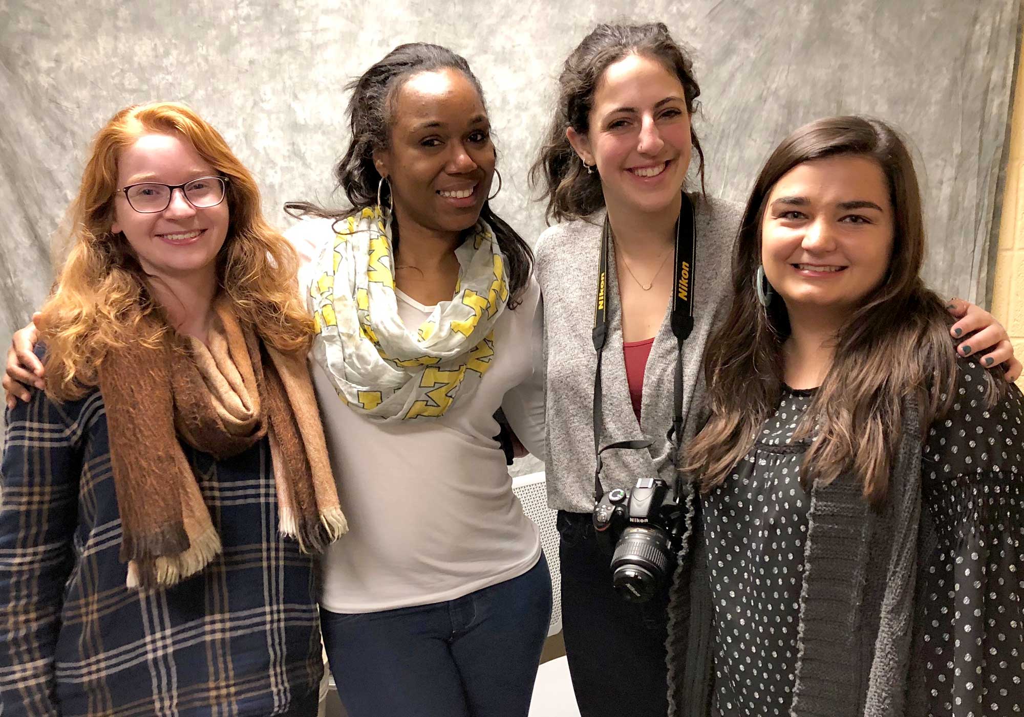 (From left) Hannah French, Asia Johnson, Zoey Horowitz and Megan Diebboll.