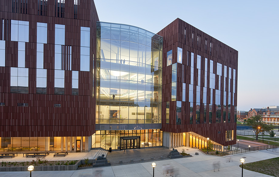 Exterior of the main entrance of the new U-M Museum of Natural History at the Biological Sciences Building