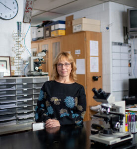 Professor Simmons in Lab.