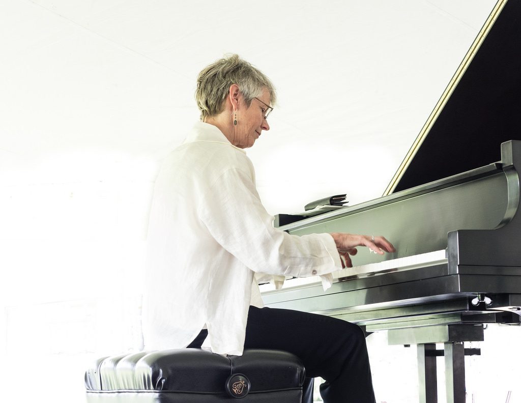 Ellen Rowe, jazz pianist, composer and Arthur F. Thurnau professor of jazz and contemporary improvisation at the University of Michigan’s School of Music, Theatre & Dance. Image credit: Chuck Anderson