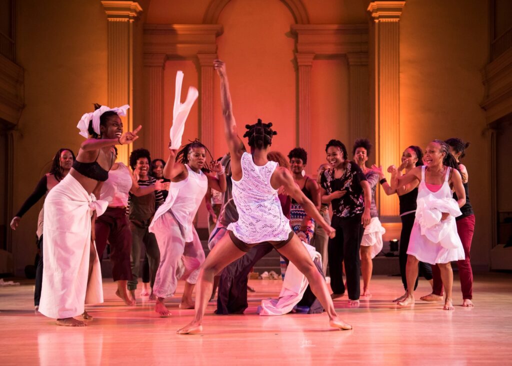 Skeleton Architecture performing at Movement Research at St. Mark’s Church in NYC. Image credit: Ian Douglas