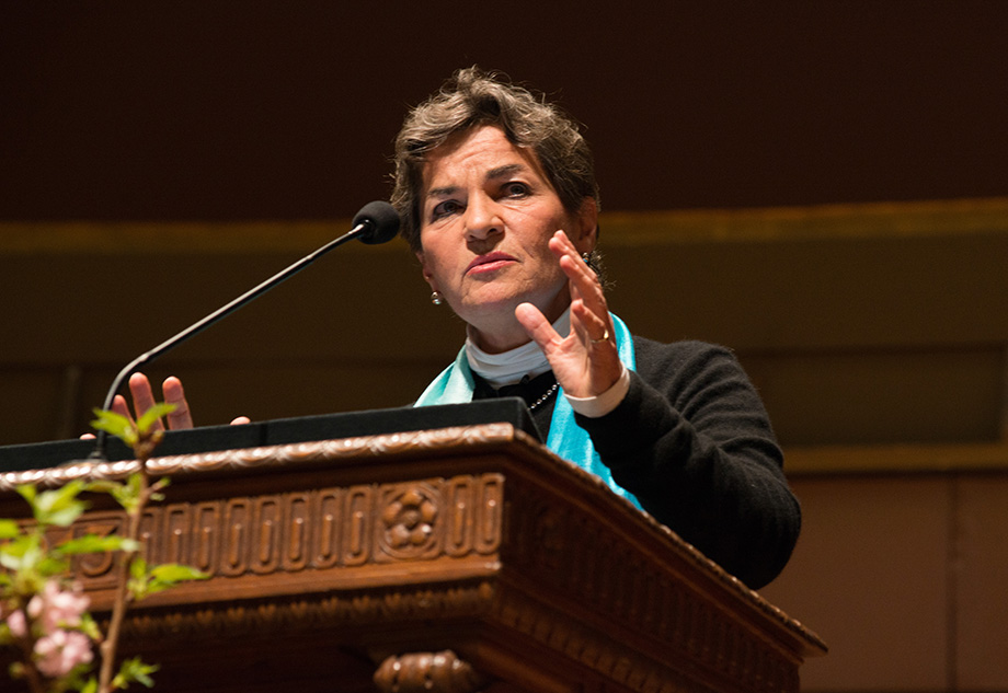 Photo of Christiana Figueres at Hill Auditorium