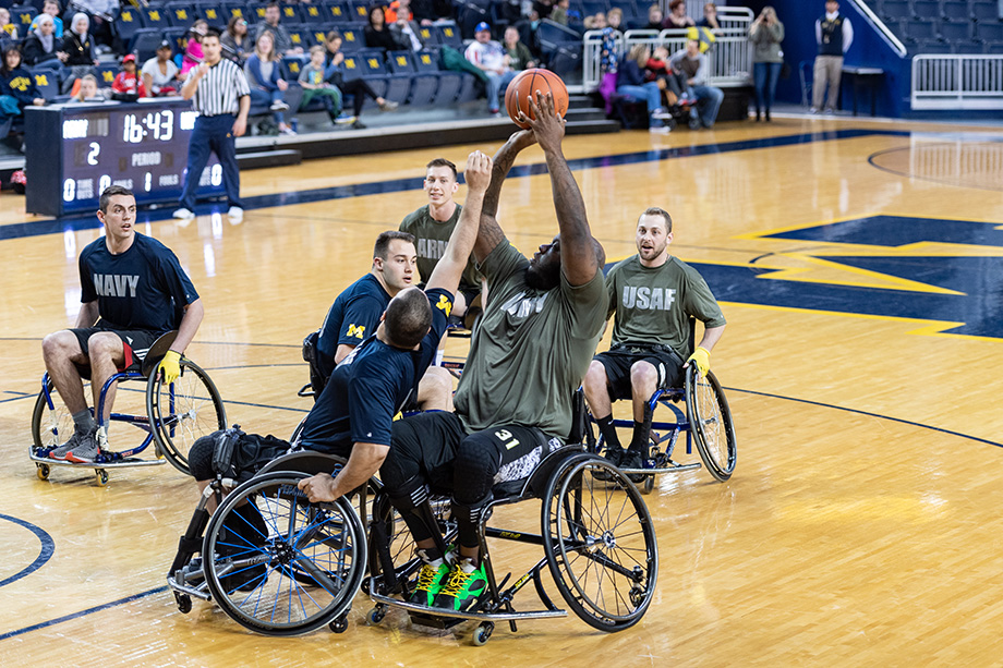 Phot of Army player taking a shot