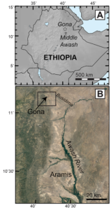Location of the Gona Project study area. Derived from Simpson et al 2019. Image credit: Scott Simpson, CWRU School of Medicine.