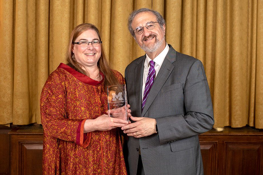 Photo of President Mark Schlissel and Sandra Wiley