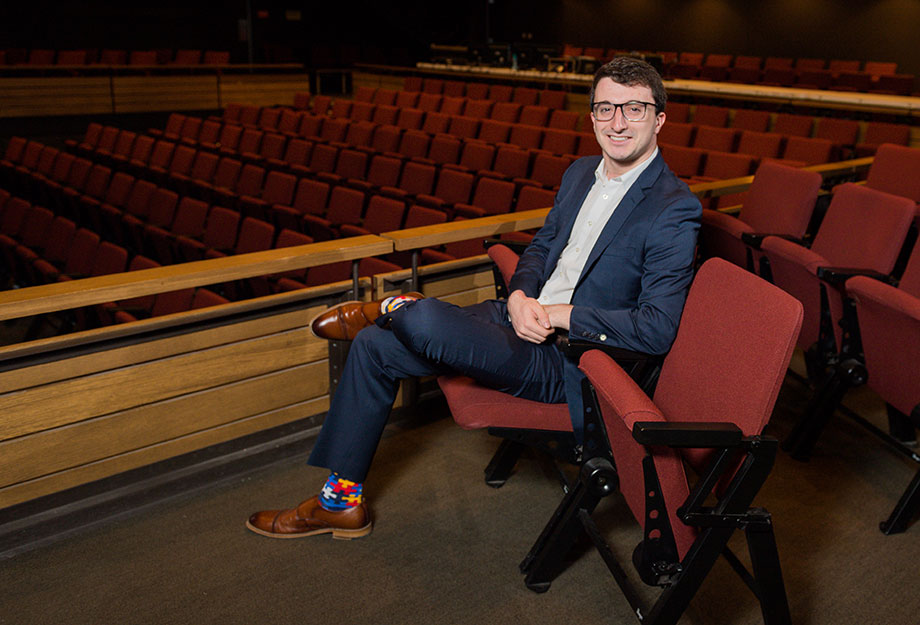 Photo of Thomas Laub in a theatre