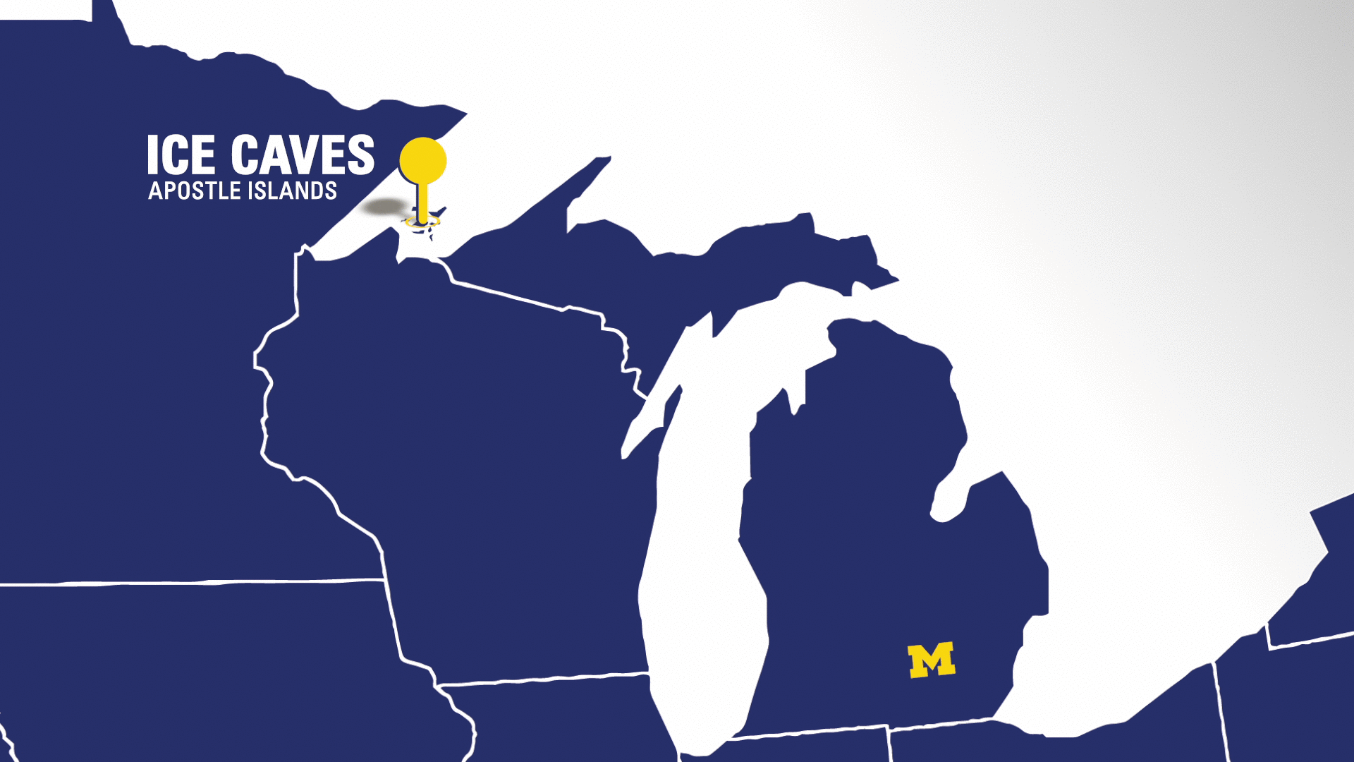 Map showing the location of Apostle Islands.