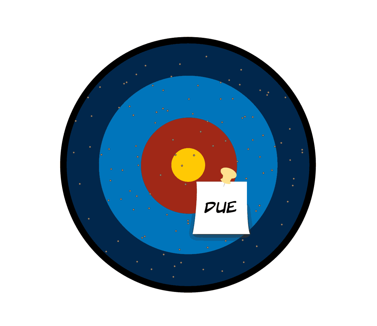 Illustration of a bullseye. Image credit: Steve Alvey, Michigan Engineering