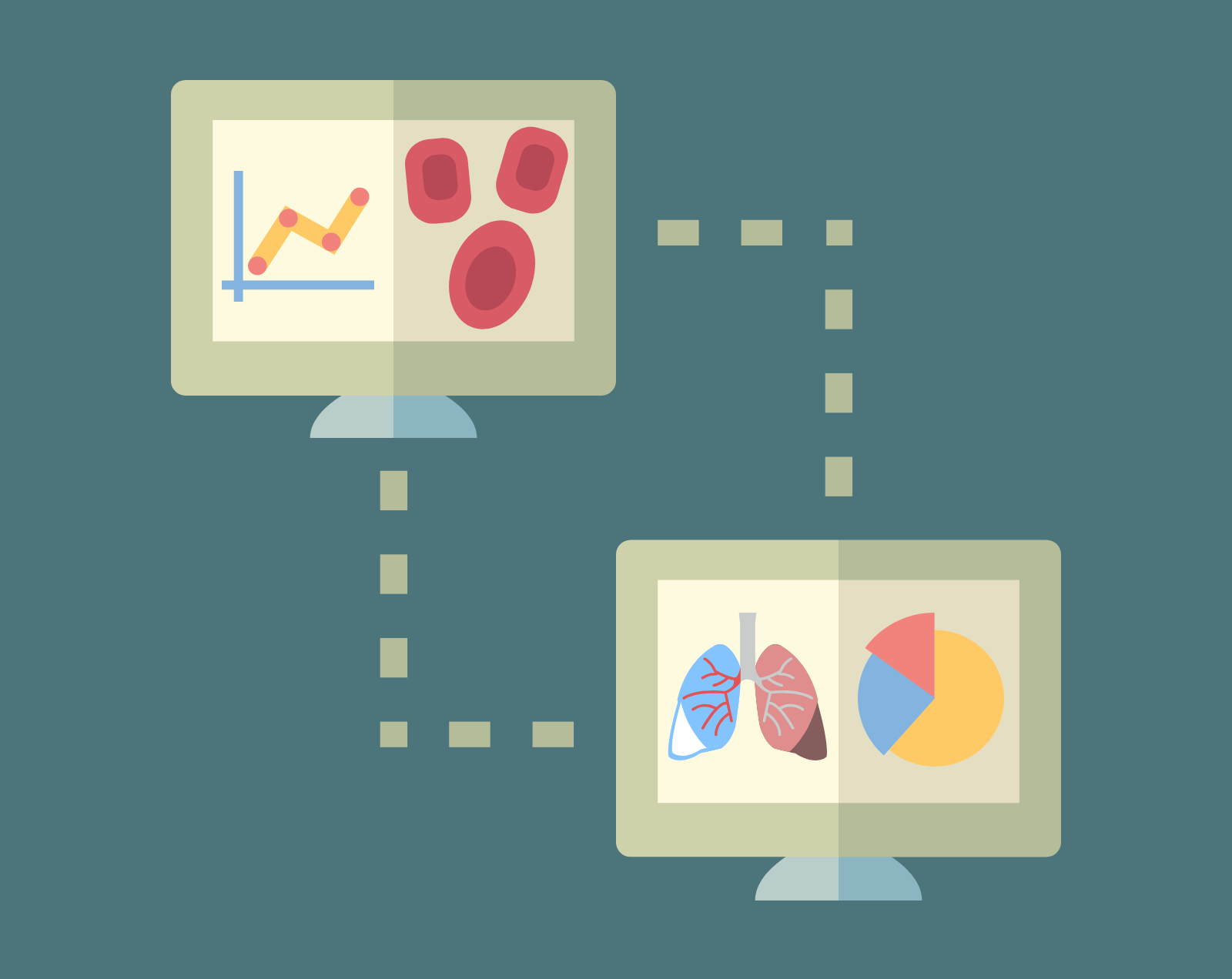 Illustration depicting data exchange.