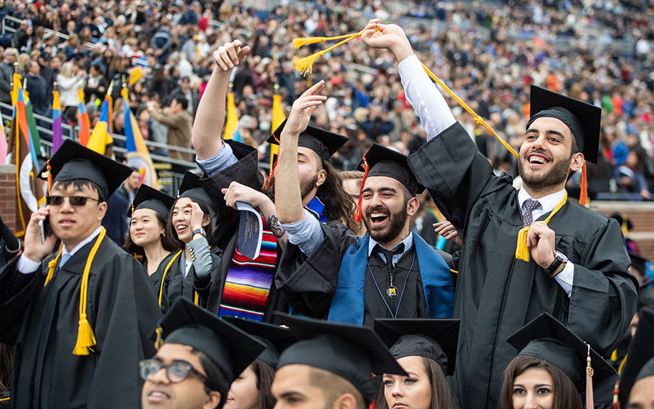 Photo of graduates celebrating