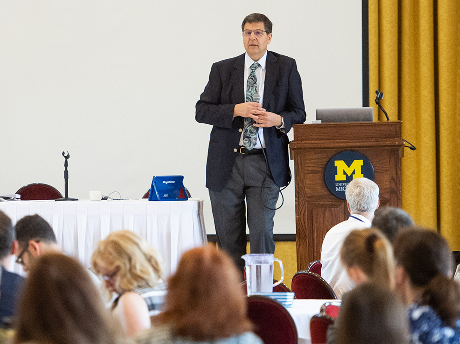 Photo of Tom Rudin speaking