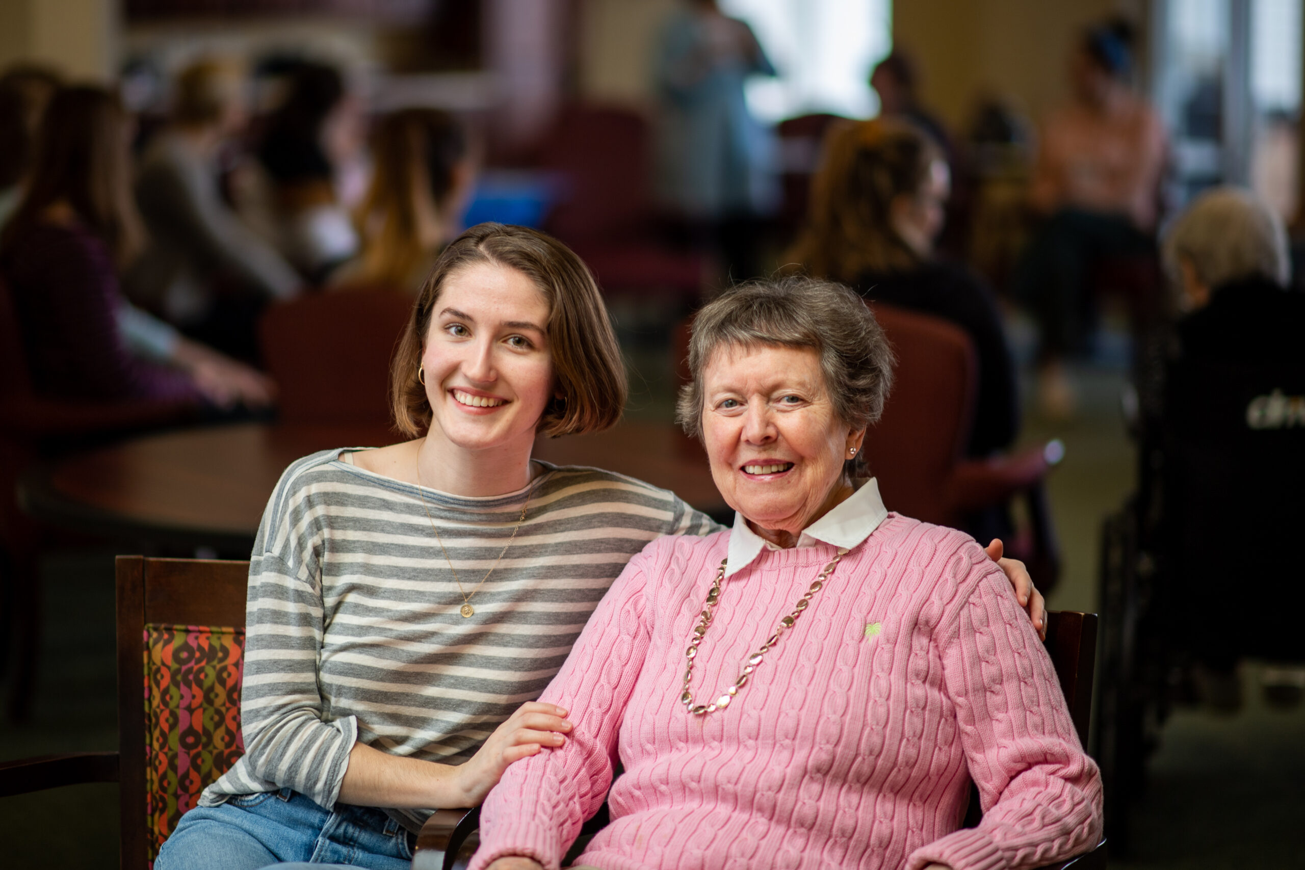 University of Michigan Penny W. Stamps School of Art & Design student Alexa Gordon (left) with her partner Jean Kelsey. Eric Bronson/Michigan Photography.