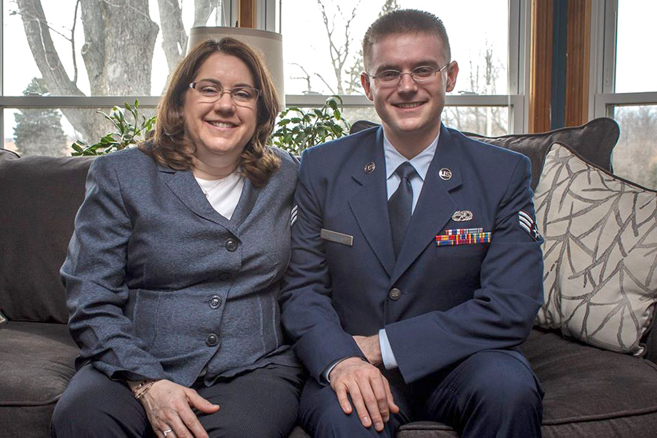 Photo of Jeannie Kain with her son Stephan
