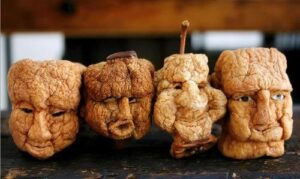 Shrunken apple heads