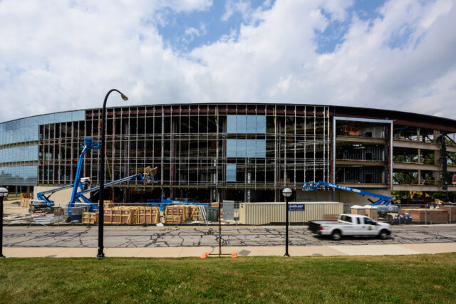 The Ford Motor Company Robotics Building being built on North Campus.