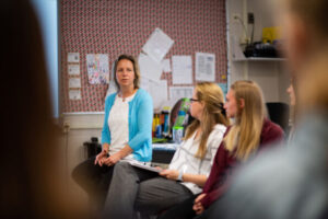Gaffney and her students.
