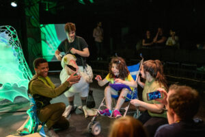 All photos were taken by Eric Bronson/Michigan Photography at the Arena Theater at Michigan State University during a test performance of "POND," a new participatory theater production created for children with autism spectrum disorder.