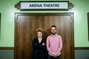 Dionne O'Dell (left), faculty member in Michigan State University's Department of Theatre, and Sean Ahlquist, associate professor of architecture at the University of Michigan. Image credit: Eric Bronson/Michigan Photography