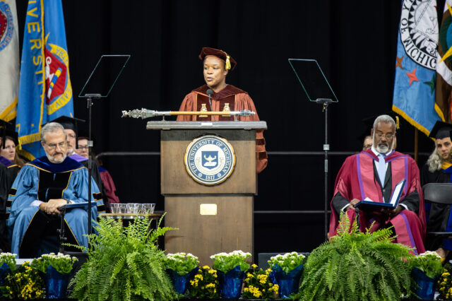 Kedra Ishop, vice provost for enrollment management, urged the new students to explore U-M’s many resources, care for each other and seize upon their opportunities.